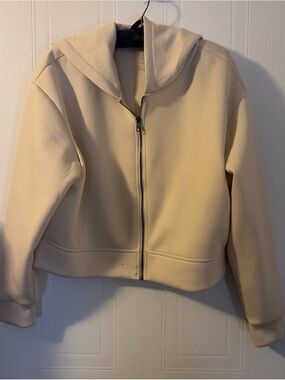 A New Day Zip-Up Hoodie Buttery Soft Jacket Women's Large Cream